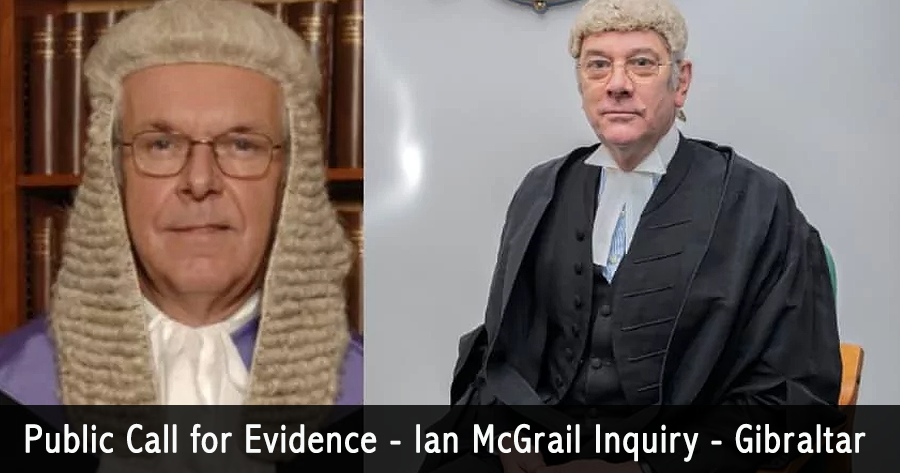 Jeffrey Pegden, Peter Openshaw, judges, Ian McGrail, Inquiry, Gibraltar, Royal Gibraltar Police