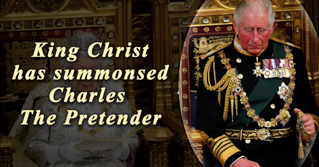 King Christ, Christ Second Coming, British Throne, Heir to The Throne, Summons, Decree, Prince Charles, Kneel Before Christ, King of Great Britain, United Kingdom
