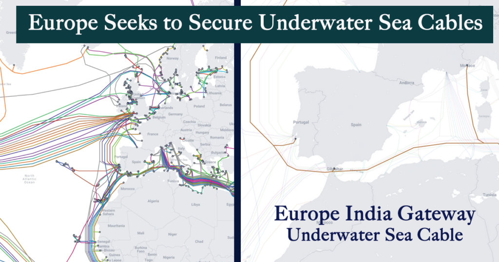 Europe India Gateway underwater sea cable. GibTelecom. Gibraltar. Europe Sea Cables.