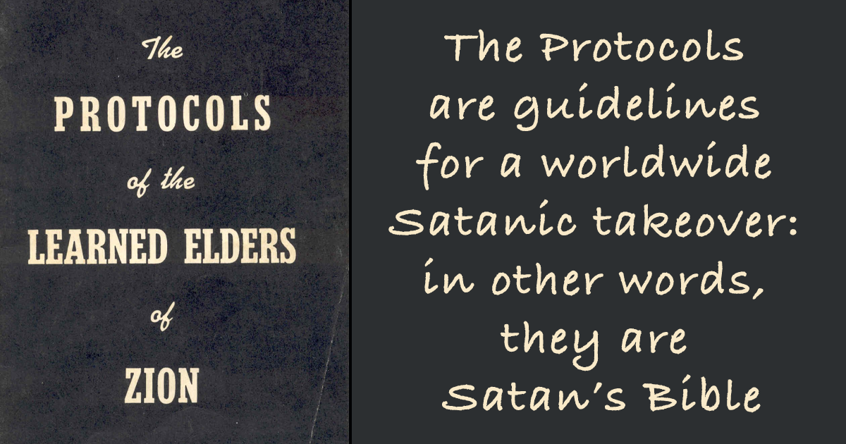The Protocols of Zion is Satan’s Bible