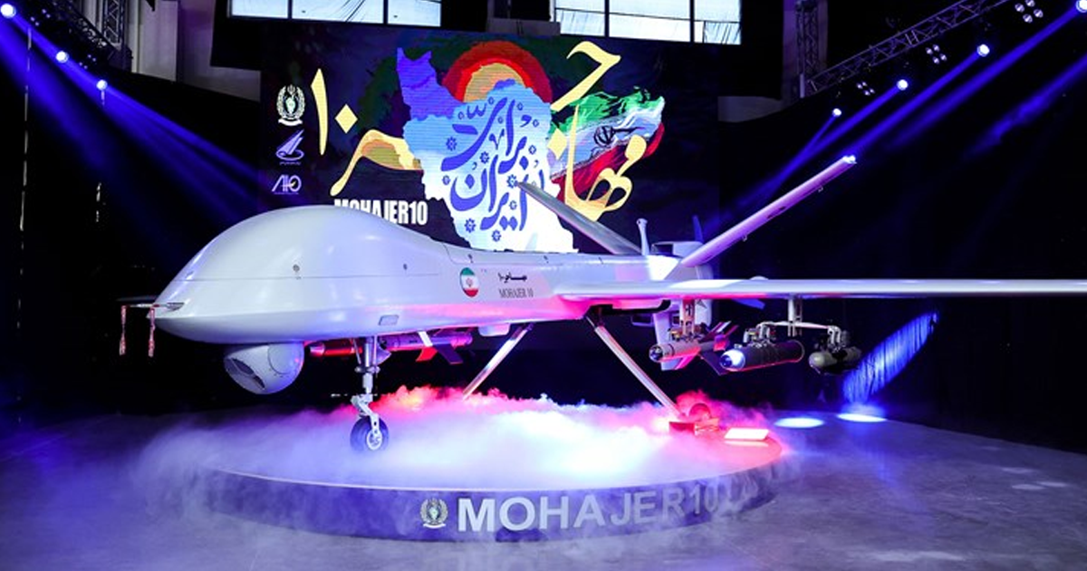 Iran unveils its ‘Mohajer-10’ drone