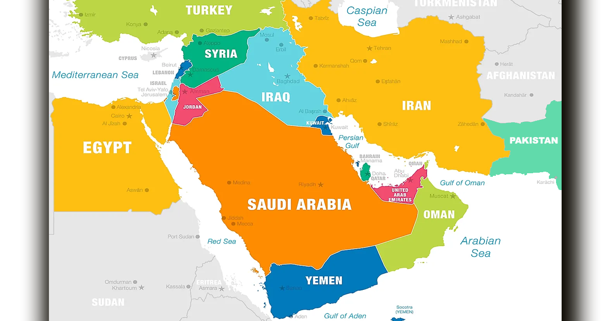 IRAQ IRAN PAKISTAN SYRIA MAP 